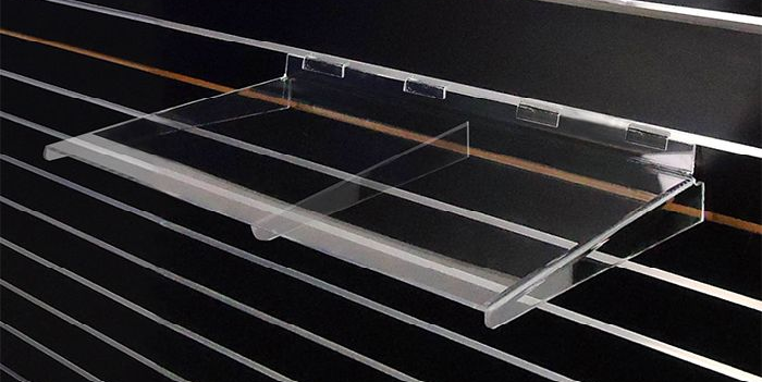 Heavy Duty Slatwall Acrylic Shelf