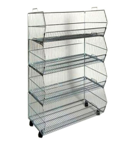 4 Tier Stacking Basket Chrome