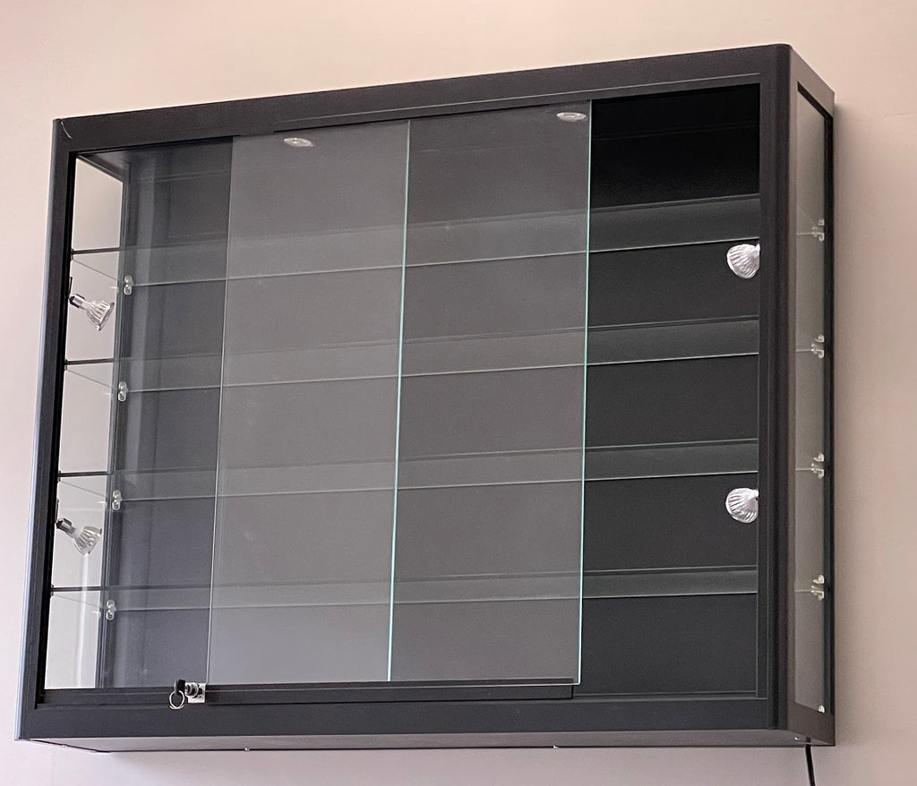 wall mount glass display case