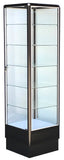 Display Cabinet With Glass Doors And Black Aluminum Frames - 72 x 20 x 20 - Inch