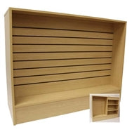 Cash Wrap Counter 48 Inch with Slatwall Front Maple