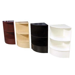 Curved Wood Corner 20(L) x 20(W) x 38(H) - Inch  Available in Black, Maple and White Finish