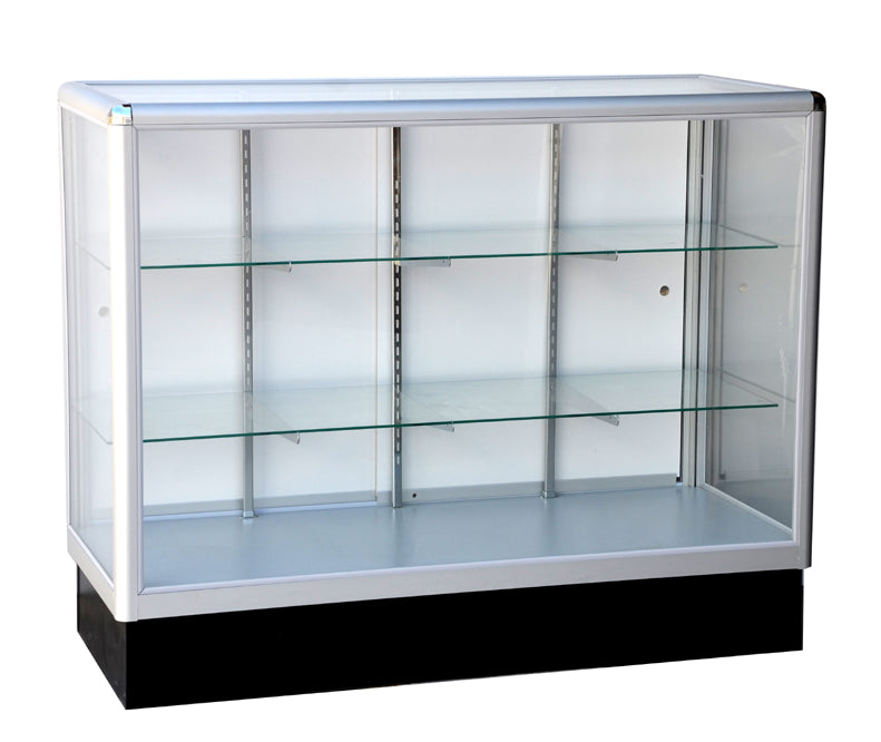 Retail Display Cases  With  Tempered Glass And Aluminum Frame In Full Vision - 60 x 38 x20 - Inch