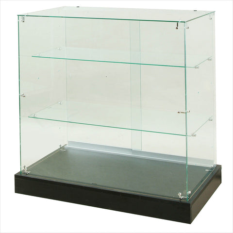 Frameless Rectangular Glass display Showcase cabinet - StoreFixtureShowcase.com