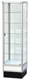 6' high aluminum tower display showcase,glass cases, display cabinet