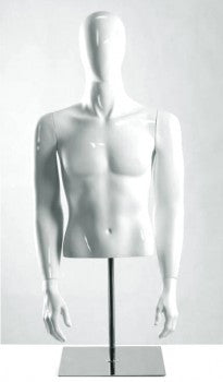 Male Half Glossy Mannequin - StoreFixtureShowcase.com