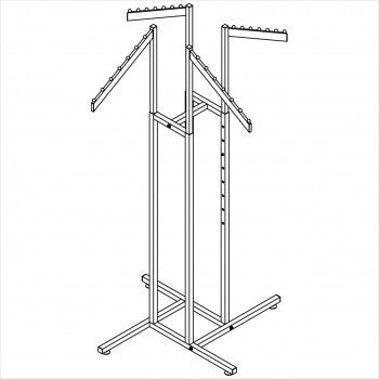 Square Tube 4 way rack – Store Fixture Showcase
