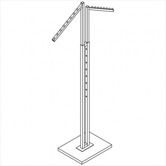 Square Tube 2 way rack – Store Fixture Showcase