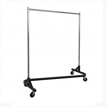 Single Hangrail Rolling Rack – Store Fixture Showcase