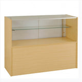 Half vision wood display showcase cabinet maple - StoreFixtureShowcase.com