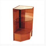 18" wood display showcase pentagon corner - StoreFixtureShowcase.com - 1