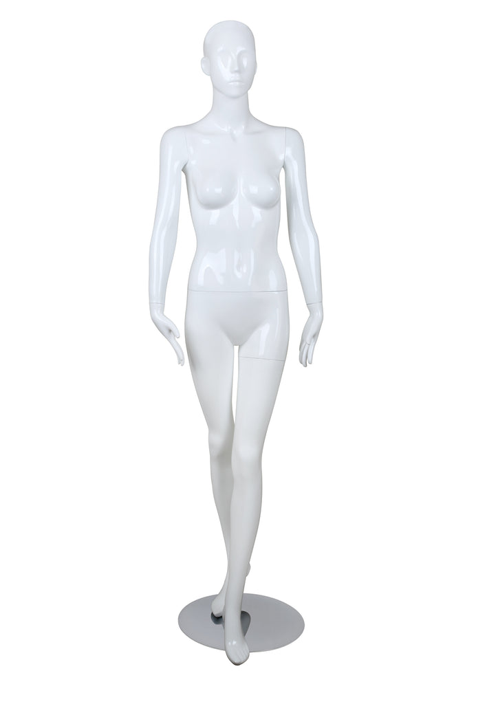 Female glossy mannequin,Left Leg in Front