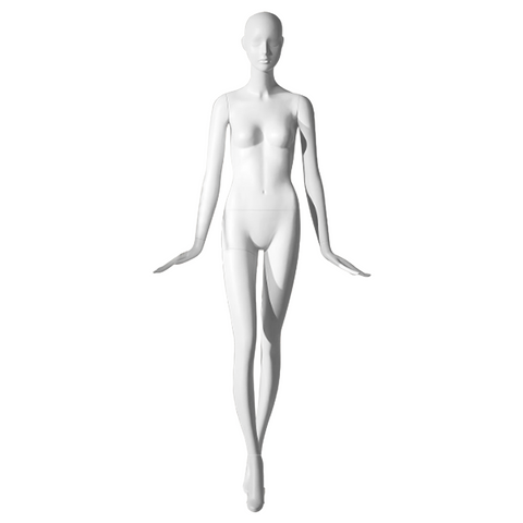 Female mannequin with arms to the side