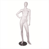 Female Fiber Glass Mannequin with Right Hand on Hip white