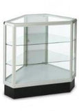 Aluminum Framed Hexagonal Corner Glass Showcase --- AL9