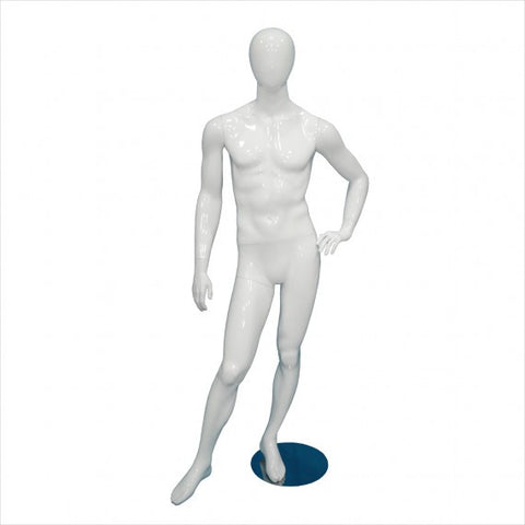 Male Fiber Glass  Mannequin with Right Leg Out - StoreFixtureShowcase.com - 1