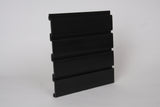 PVC Slatwall 4 x 1 - Foot Black, and 8 pcs of 4 x 1 - Foot Make 1pc Standard 4 x 8 - Foot Vertical Slatwall