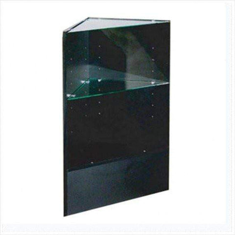 Corner display showcase - Triangle wood display cases, glass display case corner - WD6B, WD6MT---Unassembled