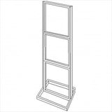 Triple Bulletin Sign Holders 22 x 28 Inch with Tube Base 